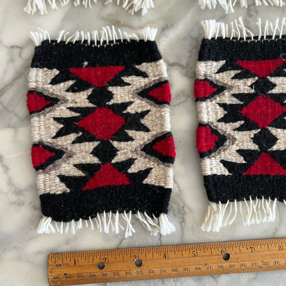 Geometric Wool Southwest Patterned Coasters - Picture 4 of 5